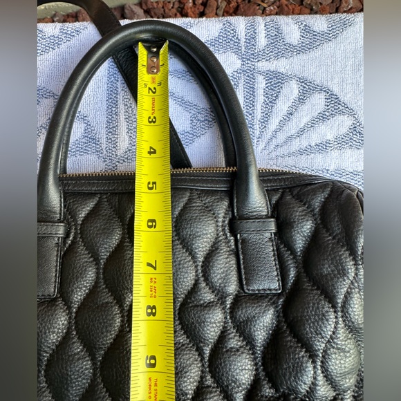 Vera Bradley Leather Marlo Satchel in Black - Picture 7 of 11